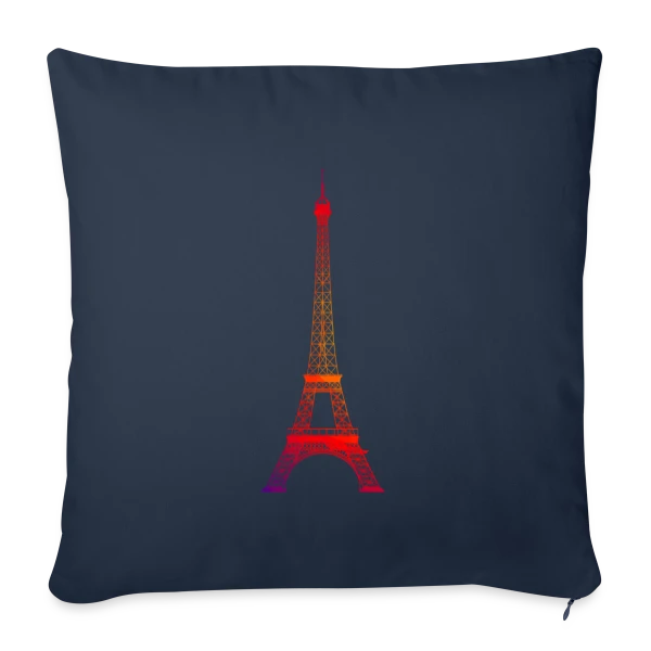 Tour Eiffel Dégradé sur Housse de coussin décorative 45 x 45 cm