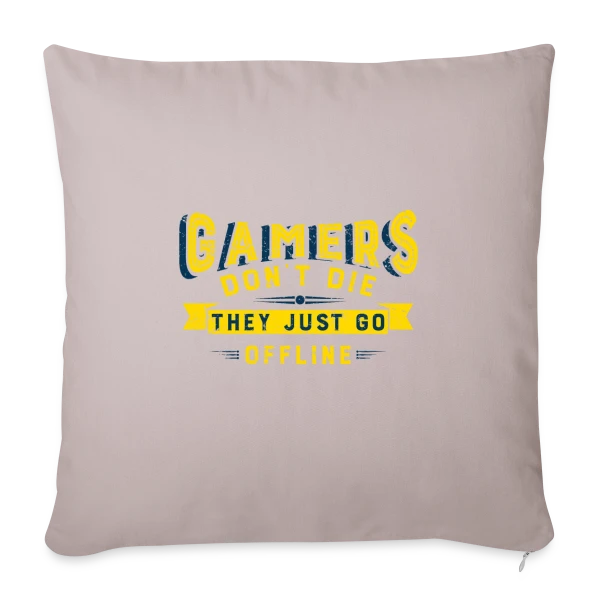 Humour Gamer Offline sur Housse de coussin décorative 45 x 45 cm