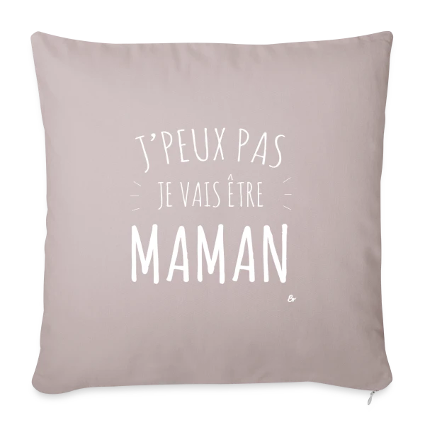 J'peux Pas, Je Vais Être Maman ! Annonce Grossesse Humour sur Housse de coussin décorative 45 x 45 cm