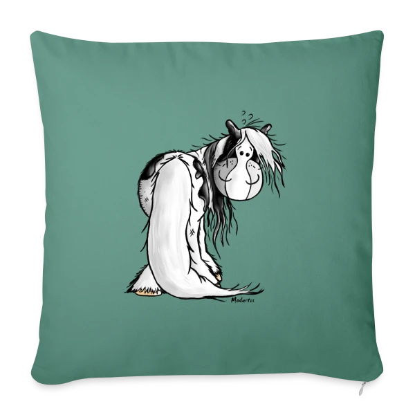 Cheval Irish Tinker - Galop Joyeux Cartoon sur Housse de coussin décorative 45 x 45 cm