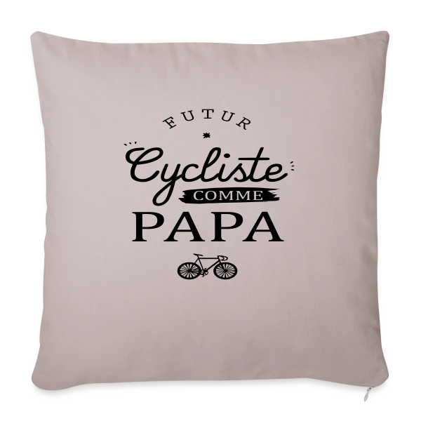 Futur Cycliste comme Papa : Ma Passion sur Deux Roues sur Housse de coussin décorative 45 x 45 cm