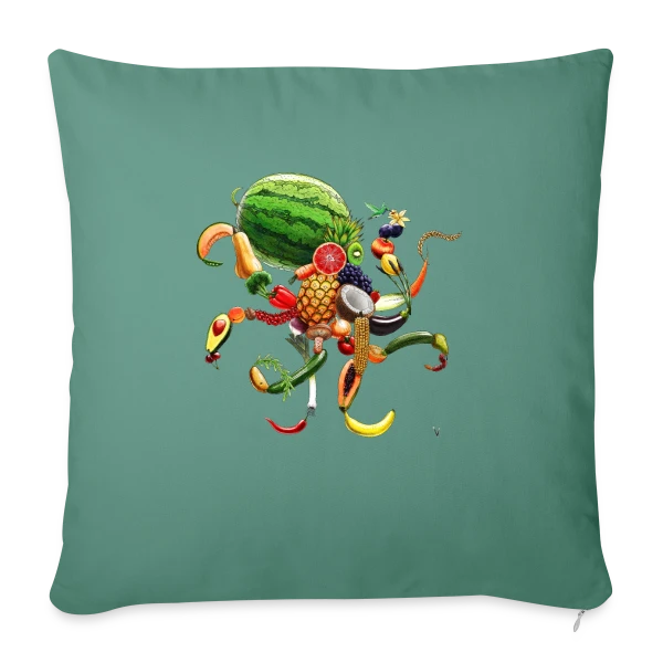 Pulpi Frutti : Saveur Marine Originale sur Housse de coussin décorative 45 x 45 cm