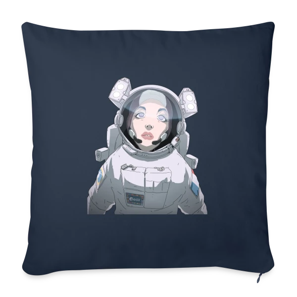 Astronaute Féminine Espace sur Housse de coussin décorative 45 x 45 cm