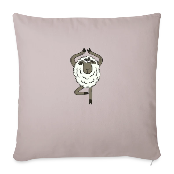 Mouton Yoga Zen sur Housse de coussin décorative 45 x 45 cm