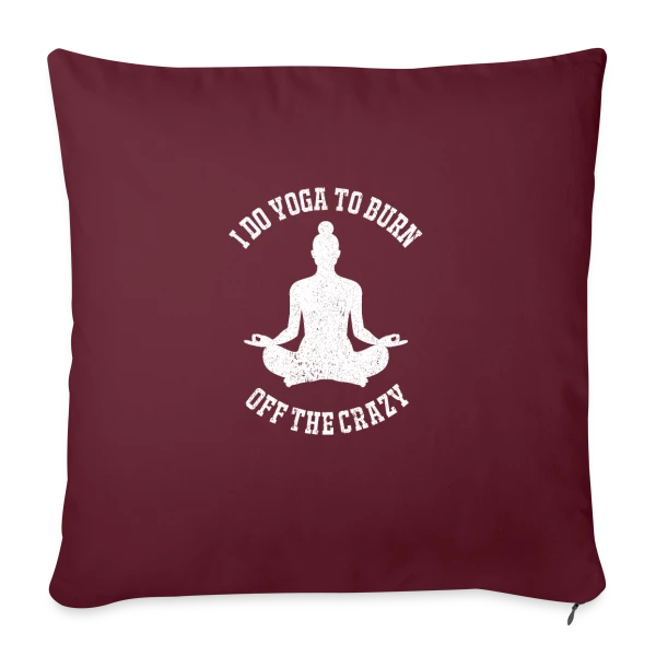 Humour Yoga Drôle sur Housse de coussin décorative 45 x 45 cm