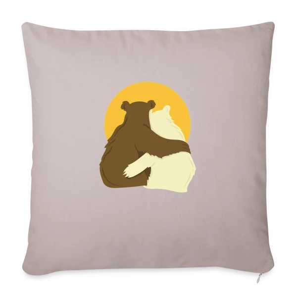 Duo Papa Ours & Maman Ourse - Amour Familial sur Housse de coussin décorative 45 x 45 cm
