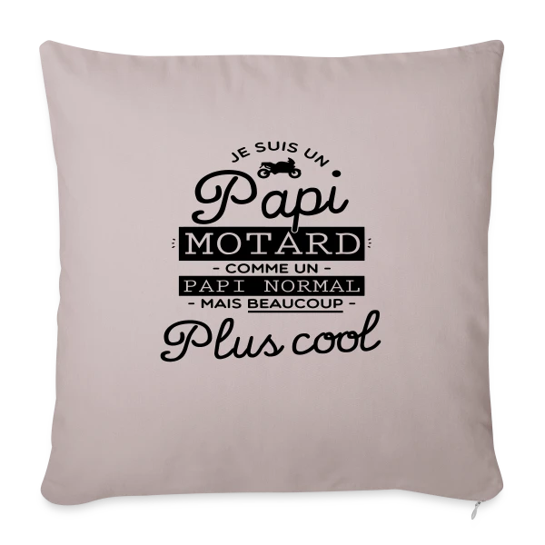 Papi Motard : Le Grand-Père le Plus Cool du Monde sur Housse de coussin décorative 45 x 45 cm