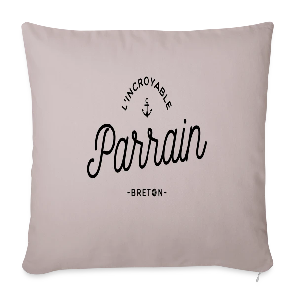 'L'Incroyable Parrain Breton' - Fier de ses Racines sur Housse de coussin décorative 45 x 45 cm
