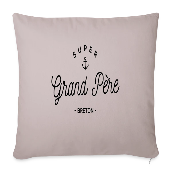 'Super Grand-Père Breton' - Fierté Familiale et Régionale sur Housse de coussin décorative 45 x 45 cm