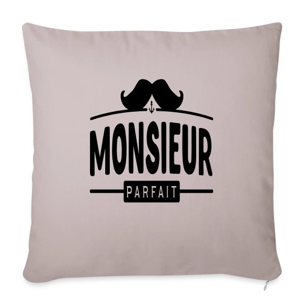 Monsieur Parfait : La perfection incarnée sur Housse de coussin décorative 45 x 45 cm