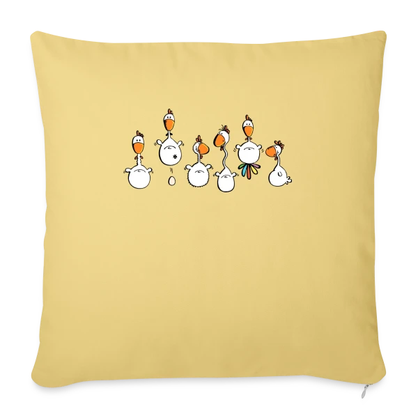 Poules folles - Verrückte Hühner sur Housse de coussin décorative 45 x 45 cm