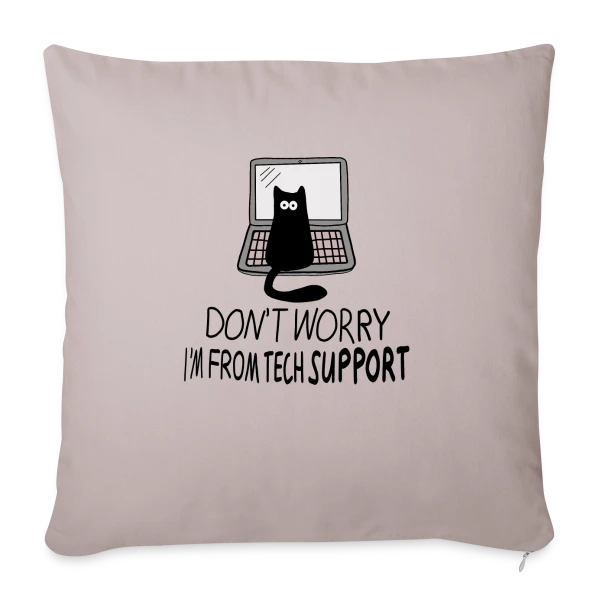 Chat de Support Technique sur Housse de coussin décorative 45 x 45 cm