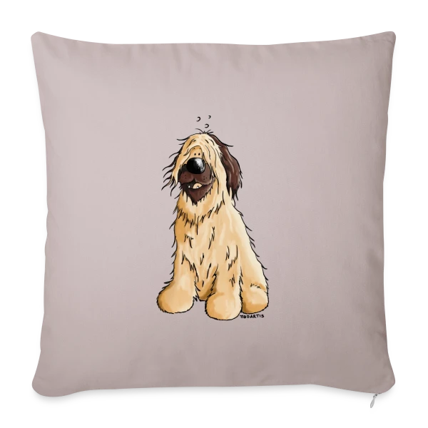 Briard Chien de Berger - Style Cartoon sur Housse de coussin décorative 45 x 45 cm