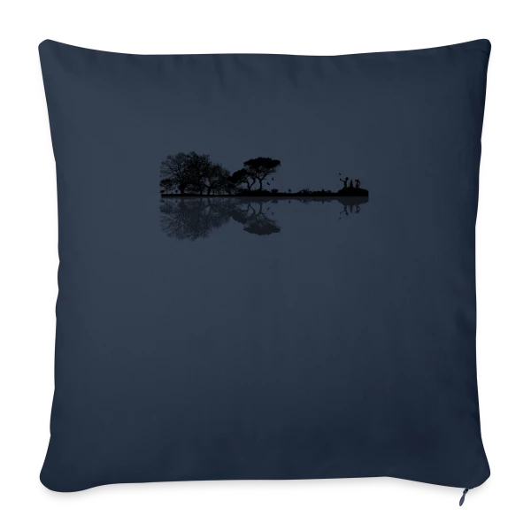 Guitare Électrique & Paysage Enchanté sur Housse de coussin décorative 45 x 45 cm