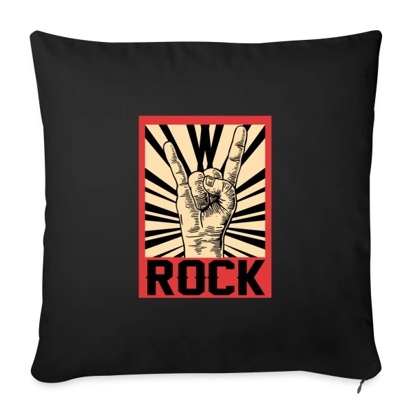 Simplement Rock sur Housse de coussin décorative 45 x 45 cm