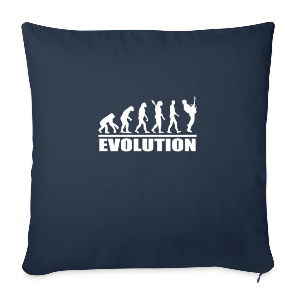 Guitare Évolution : La Vraie Histoire de l'Humanité sur Housse de coussin décorative 45 x 45 cm