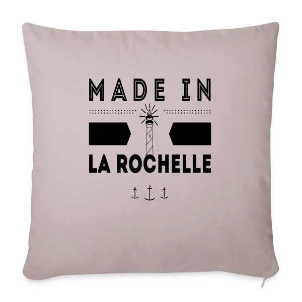 Né(e) à La Rochelle : L'Esprit Rochelais sur Housse de coussin décorative 45 x 45 cm