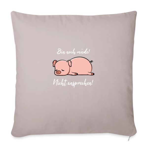 Petit Cochon Dodo sur Housse de coussin décorative 45 x 45 cm