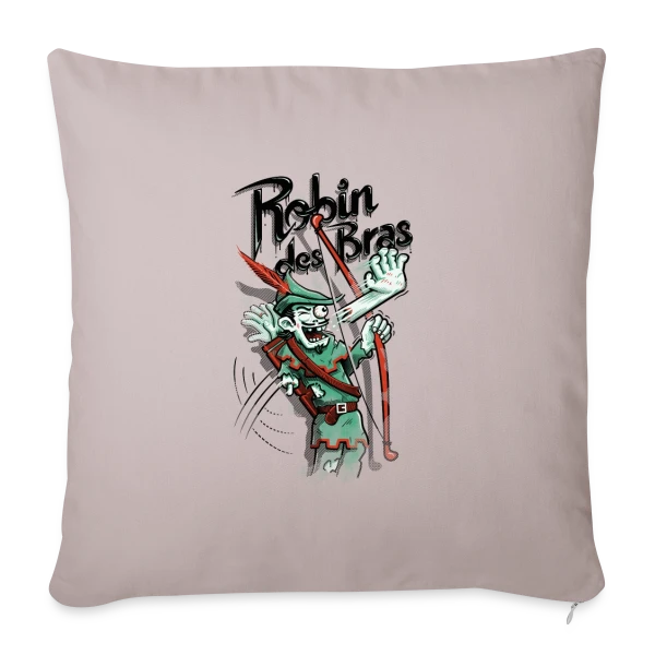 Robin des Bras : Archer Zombie Déjanté sur Housse de coussin décorative 45 x 45 cm