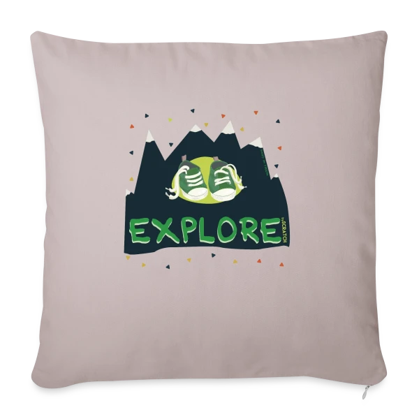 Randonnée Montagne Baskets sur Housse de coussin décorative 45 x 45 cm