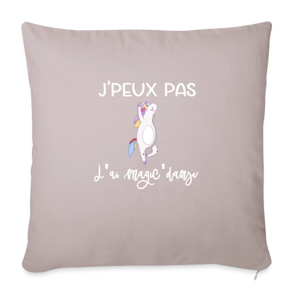 Licorne Danse Magique sur Housse de coussin décorative 45 x 45 cm