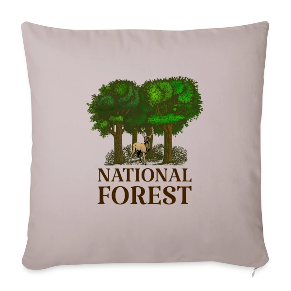 Emblème Forêt Nationale sur Housse de coussin décorative 45 x 45 cm