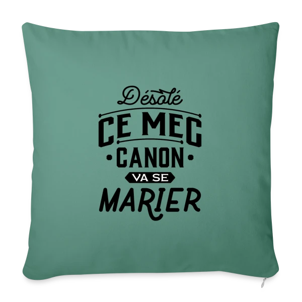 EVG Mec Canon : Le Futur Marié Brille ! sur Housse de coussin décorative 45 x 45 cm