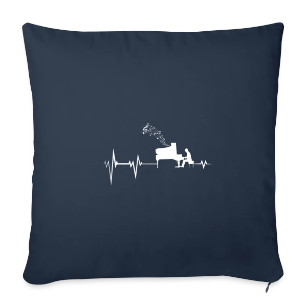 Piano Évolution : L'Histoire du Clavier en Style sur Housse de coussin décorative 45 x 45 cm