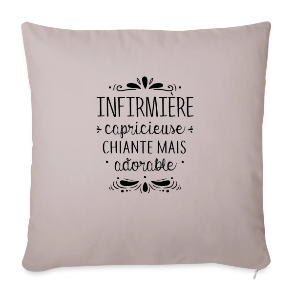Infirmière : Chiante Mais Adorable sur Housse de coussin décorative 45 x 45 cm