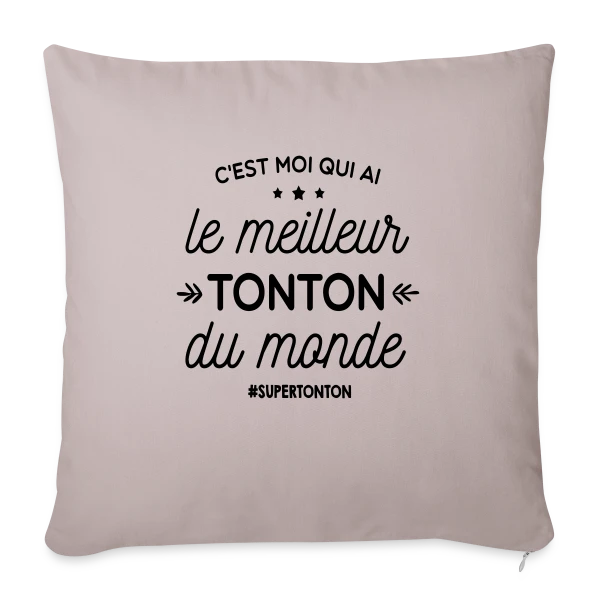 Le Meilleur Tonton du Monde sur Housse de coussin décorative 45 x 45 cm
