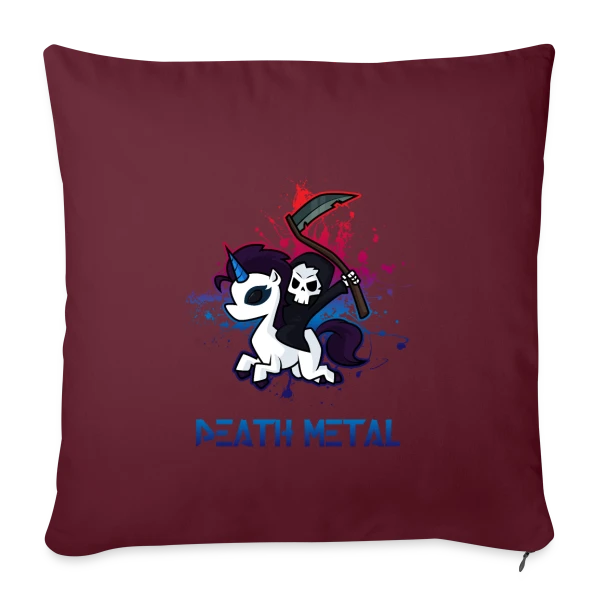 Fan de Death Metal sur Housse de coussin décorative 45 x 45 cm