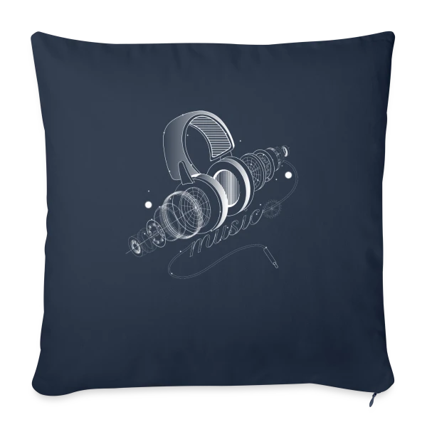 Casque Audio Déconstruit sur Housse de coussin décorative 45 x 45 cm