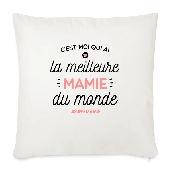 Mamie en Or : La Meilleure du Monde sur Housse de coussin décorative 45 x 45 cm