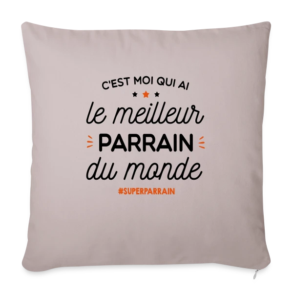 Le Meilleur Parrain du Monde ! sur Housse de coussin décorative 45 x 45 cm
