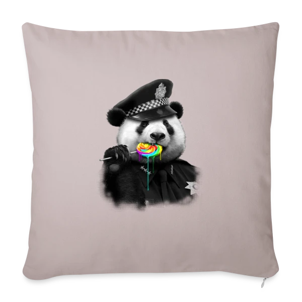 Panda Gourmand : Sucette Addict sur Housse de coussin décorative 45 x 45 cm