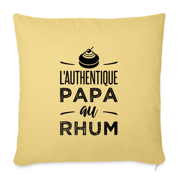 L'Authentique Papa au Rhum sur Housse de coussin décorative 45 x 45 cm