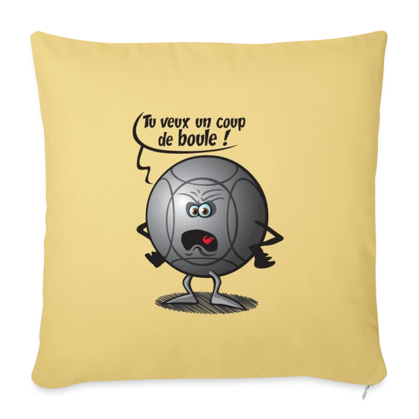 Le Coup de Boule Gagnant à la Pétanque sur Housse de coussin décorative 45 x 45 cm