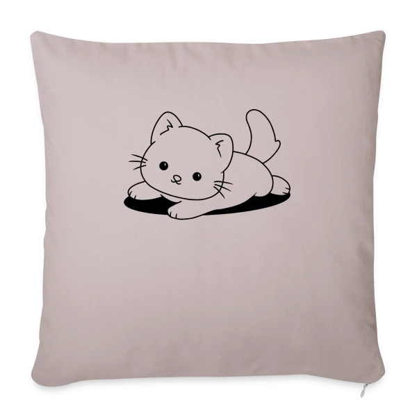 Chaton Mignon Joueur sur Housse de coussin décorative 45 x 45 cm