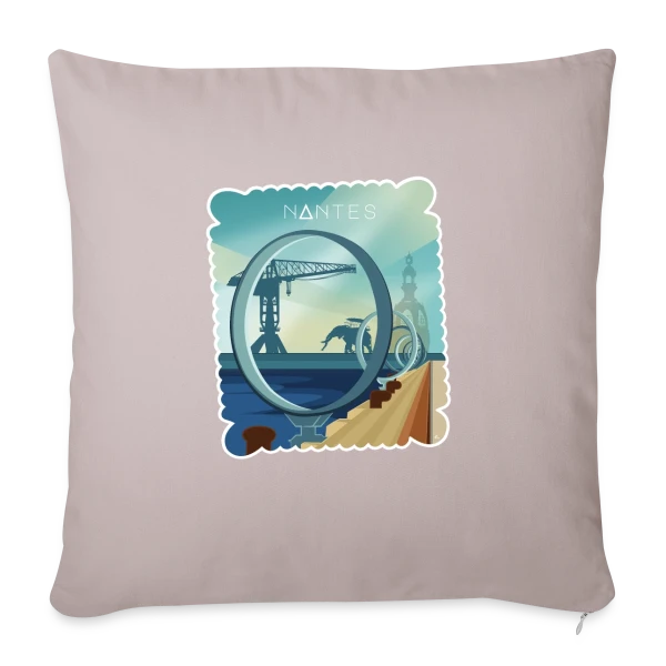 Ville de Nantes - Design Urbain sur Housse de coussin décorative 45 x 45 cm