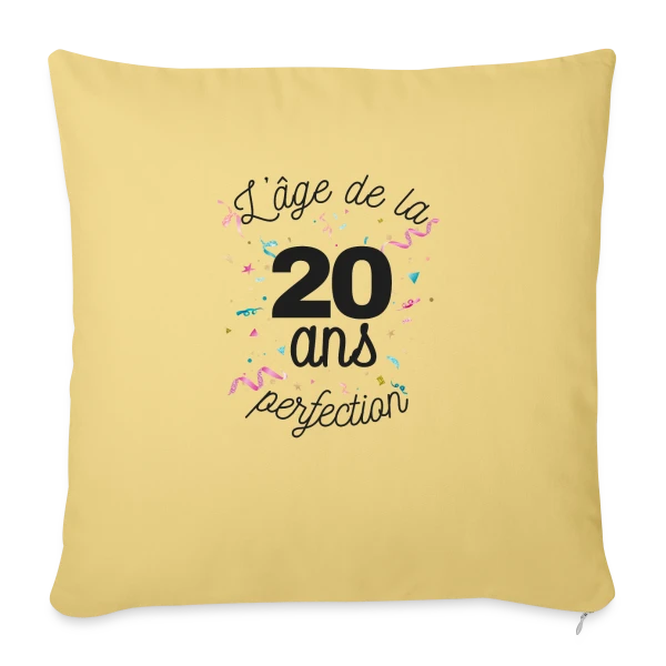20 Ans : L'Âge de la Perfection sur Housse de coussin décorative 45 x 45 cm