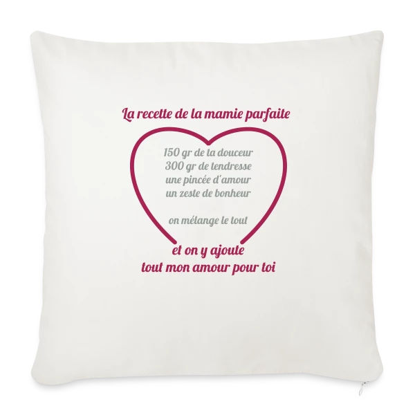La Recette Parfaite de Mamie sur Housse de coussin décorative 45 x 45 cm