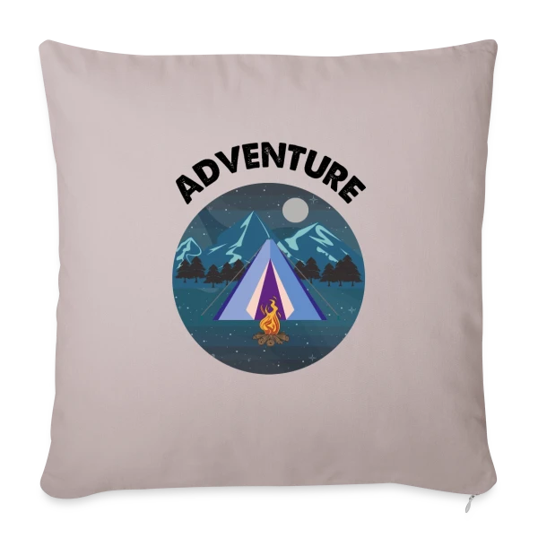 Nuit d'Aventure en Montagne sur Housse de coussin décorative 45 x 45 cm