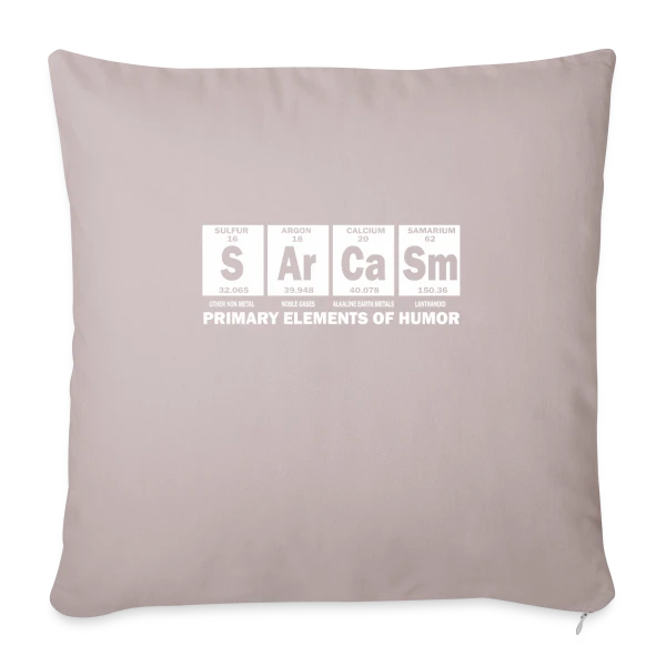 Sarcasme Éléments Humour sur Housse de coussin décorative 45 x 45 cm