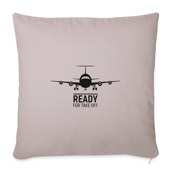 Prêt au Décollage Avion sur Housse de coussin décorative 45 x 45 cm
