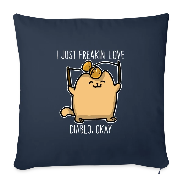 Chaton Diabolo Joueur sur Housse de coussin décorative 45 x 45 cm