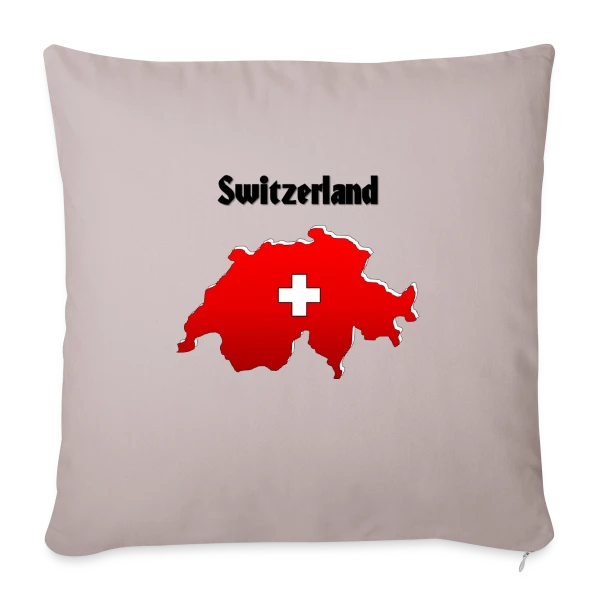 Voyage en Suisse sur Housse de coussin décorative 45 x 45 cm