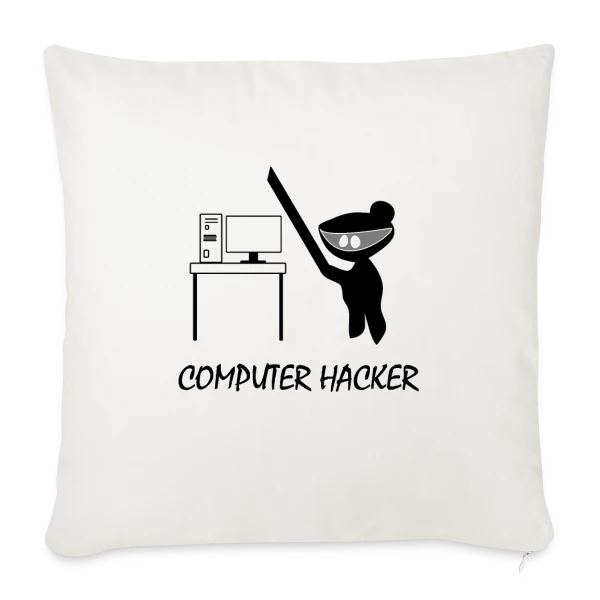 Codeur Ninja | Humour Hacker sur Housse de coussin décorative 45 x 45 cm