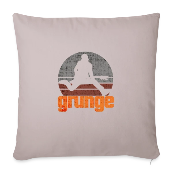Guitariste Grunge Rétro sur Housse de coussin décorative 45 x 45 cm