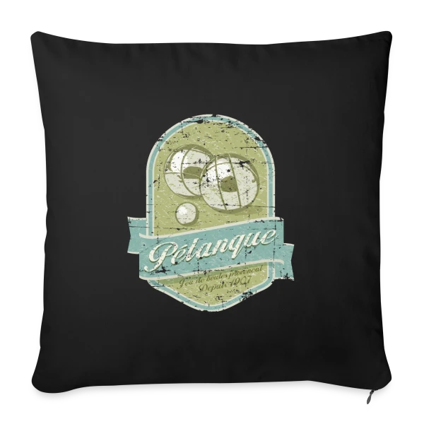 Pétanque Rétro Chic sur Housse de coussin décorative 45 x 45 cm
