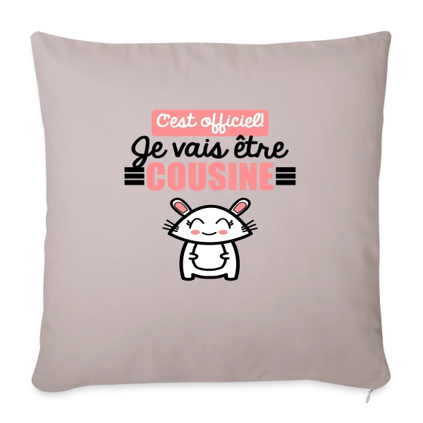Annonce Grossesse : C'est Officiel, Je Vais Être Cousine ! sur Housse de coussin décorative 45 x 45 cm